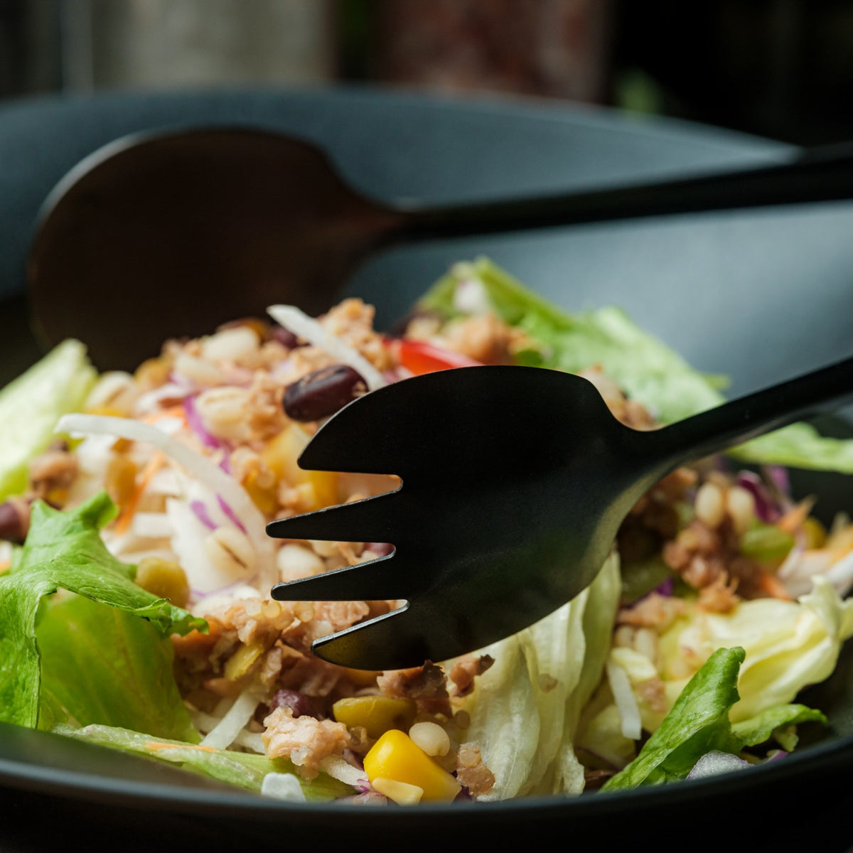 Obsidian Black Salad & Serve Tongs